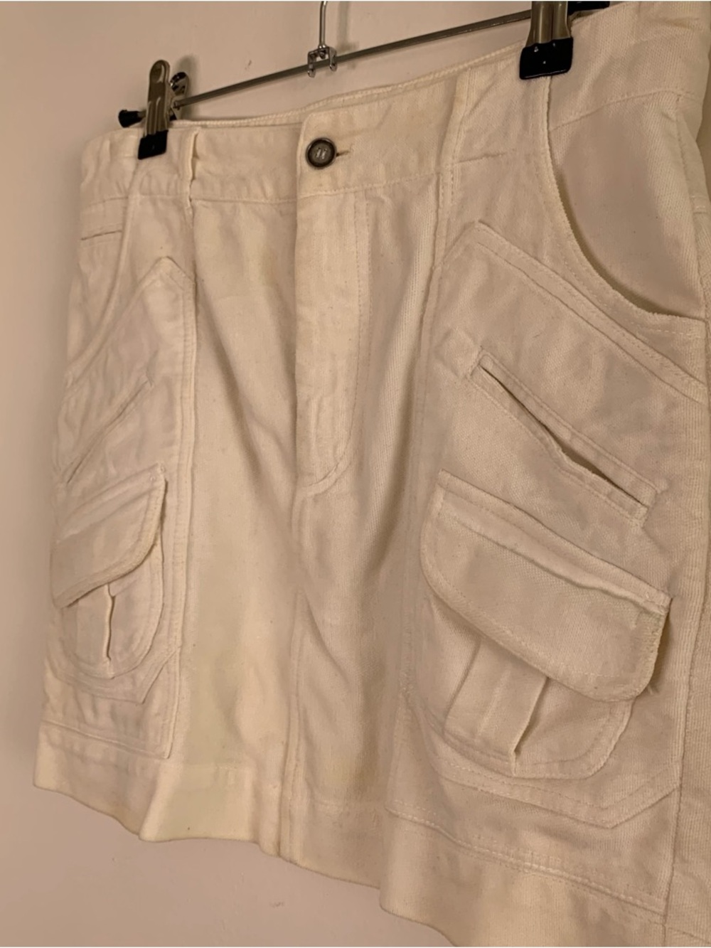 Balenciaga Cream Mini Skirt with Utility Pockets - Picture 4 of 11